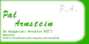pal arnstein business card